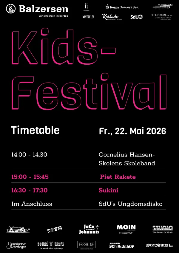 Butcher Jam 2026 Timetable — Kids Festival